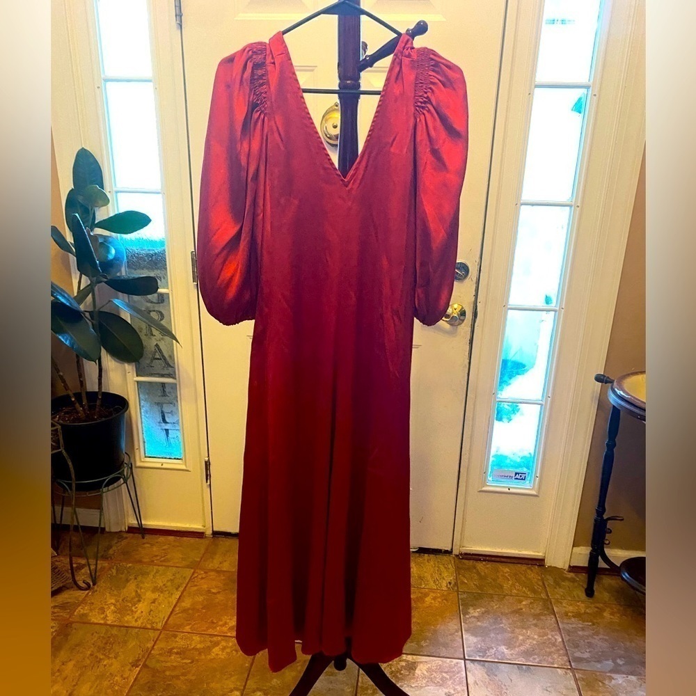 Nwot STINE GOYA BRICK RED DRESS SIZE XS PLEASE SEE MEASUREMENTS